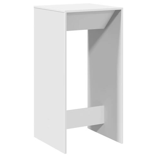 Barbord 51x50x103,5 cm konstrueret træ hvid