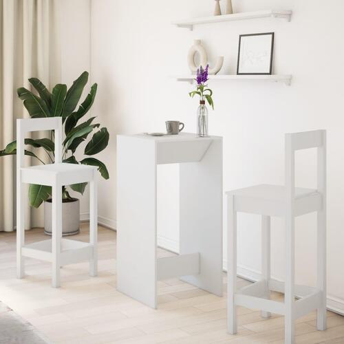 Barbord 51x50x103,5 cm konstrueret træ hvid