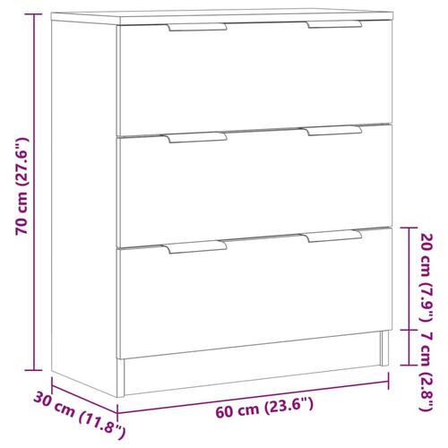Skænk 60x30x70 cm konstrueret træ kunsteg