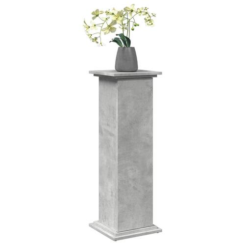 Piedestal med opbevaring 31x30x90 cm konstrueret træ betongrå