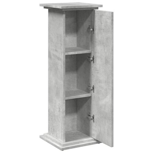 Piedestal med opbevaring 31x30x90 cm konstrueret træ betongrå