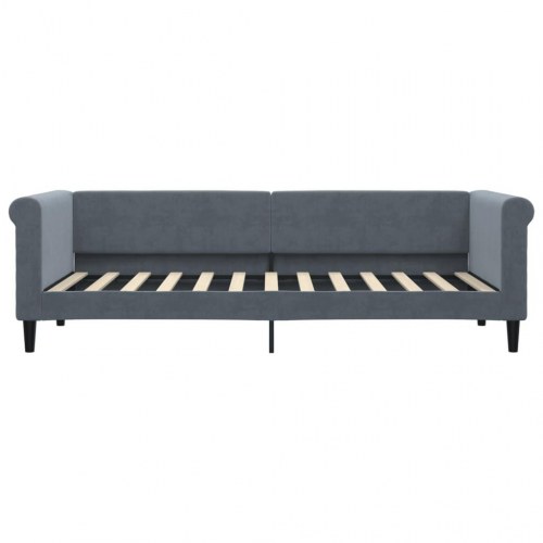 Daybed 80 x 200 cm i velour - mørkegrå