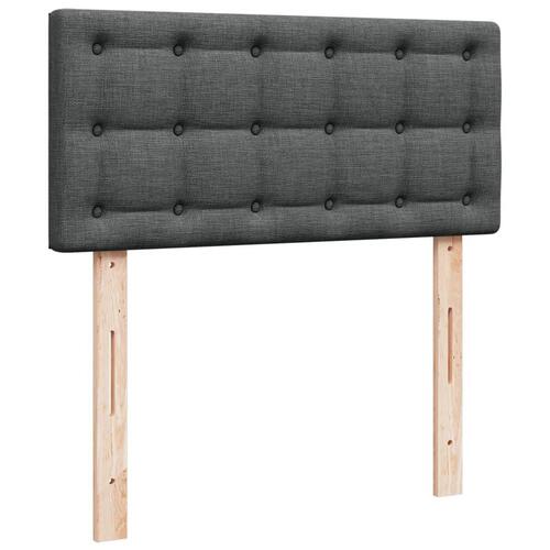 Kontinentalseng med madras 90x190 cm stof mørkegrå