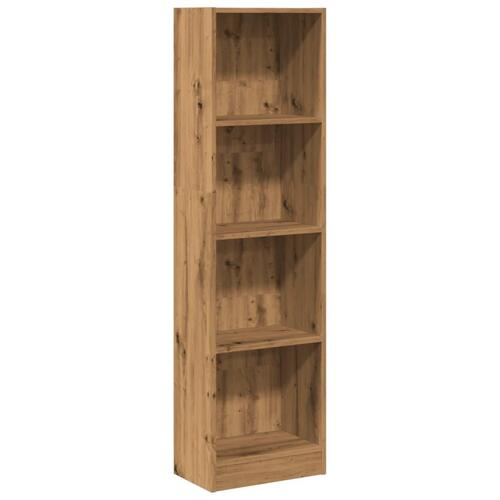 Bogreol 40x24x143 cm konstrueret træ egetræsfarve