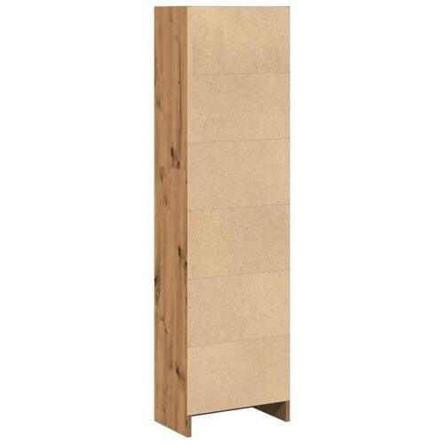 Bogreol 40x24x143 cm konstrueret træ egetræsfarve