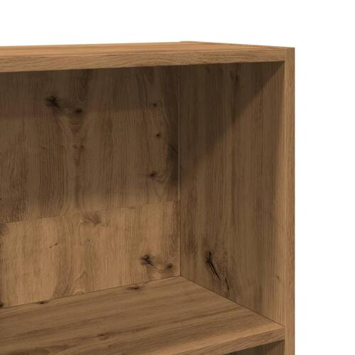 Bogreol 40x24x143 cm konstrueret træ egetræsfarve