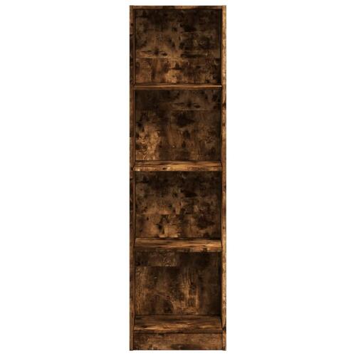 Bogreol 40x24x143 cm konstrueret træ røget egetræsfarve