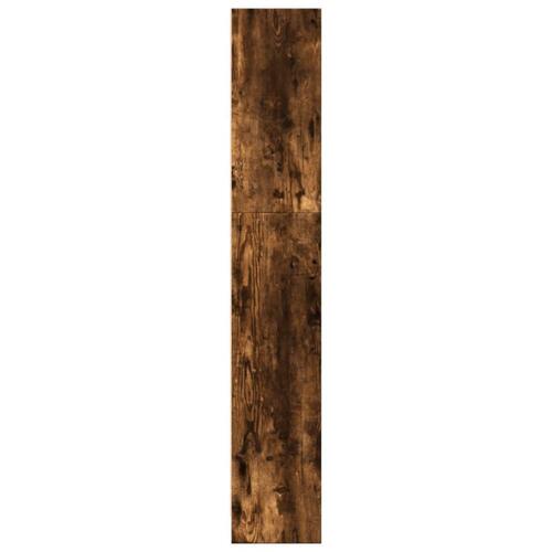 Bogreol 40x24x143 cm konstrueret træ røget egetræsfarve
