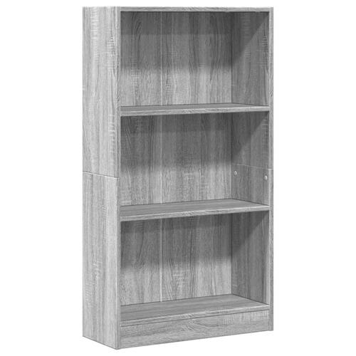 Bogreol 60x24x109 cm konstrueret træ grå sonoma-eg