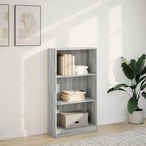 Bogreol 60x24x109 cm konstrueret træ grå sonoma-eg