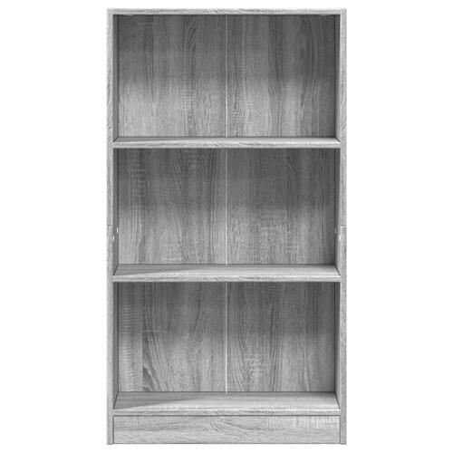 Bogreol 60x24x109 cm konstrueret træ grå sonoma-eg