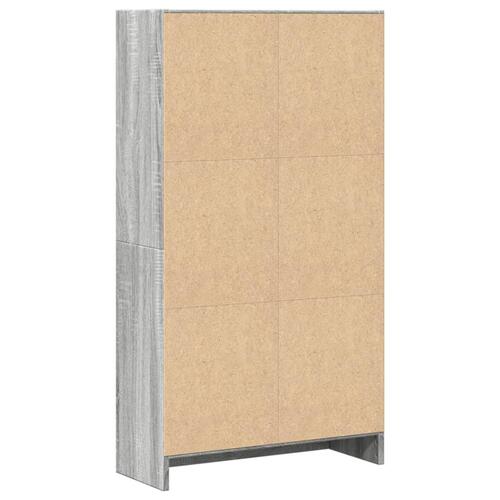 Bogreol 60x24x109 cm konstrueret træ grå sonoma-eg