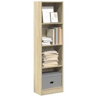 Bogreol 40x24x143 cm konstrueret træ sonoma-eg