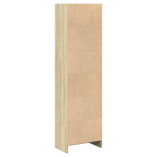 Bogreol 40x24x143 cm konstrueret træ sonoma-eg