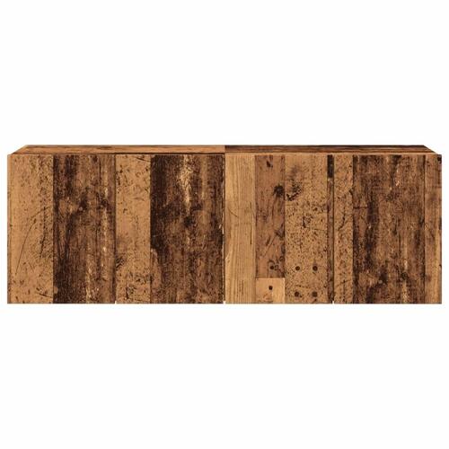 Væghængte tv-borde 2 stk. 60x30x41 cm gammelt træ-look