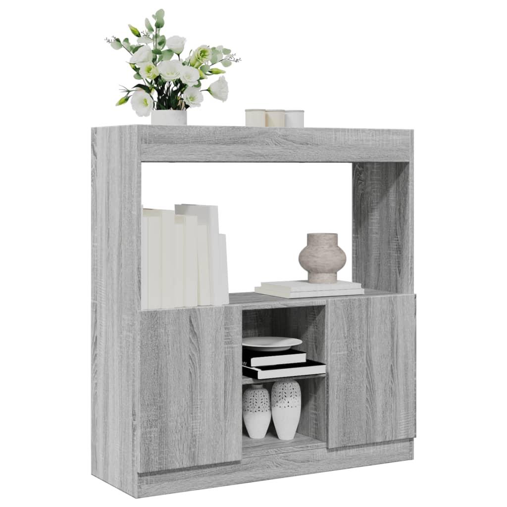 Højskab 92x33x100 cm konstrueret træ grå sonoma-eg