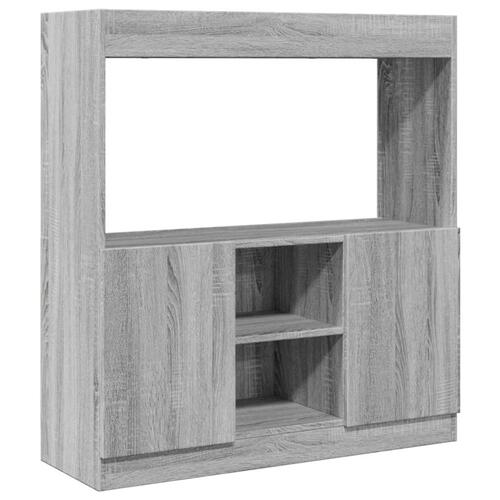 Højskab 92x33x100 cm konstrueret træ grå sonoma-eg