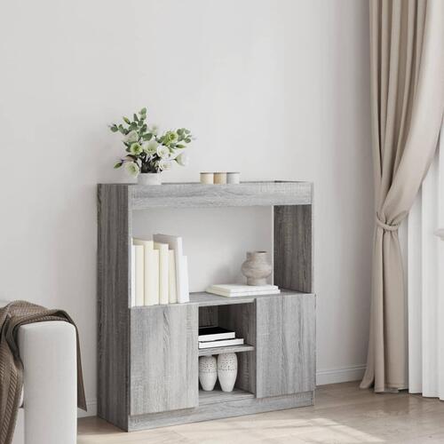 Højskab 92x33x100 cm konstrueret træ grå sonoma-eg