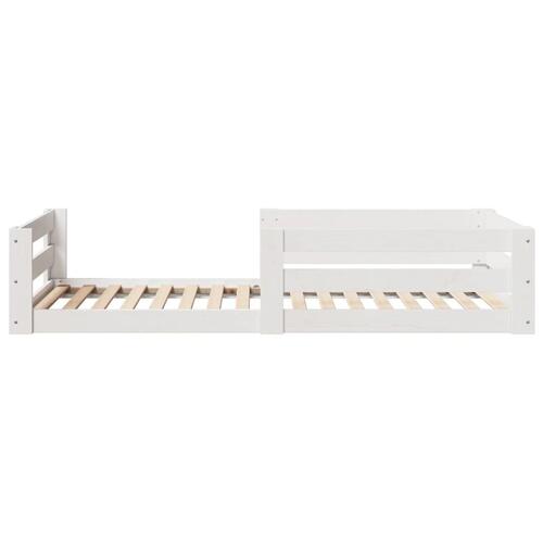 Sengeramme uden madras 100x200 cm massivt fyrretræ hvid