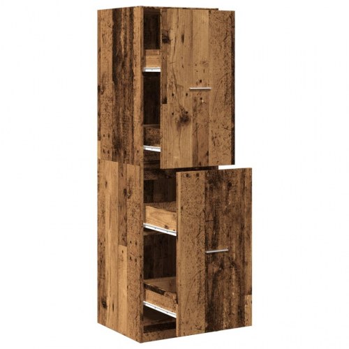 Apotekerskab 40 × 41 × 144,5 cm - konstrueret træ i gammelt træ-look