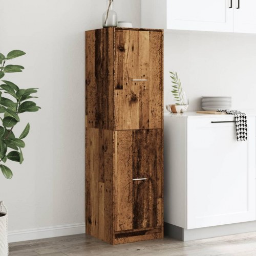 Apotekerskab 40 × 41 × 144,5 cm - konstrueret træ i gammelt træ-look