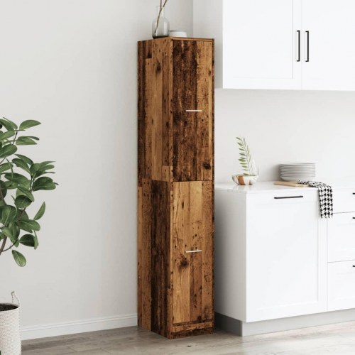Apotekerskab 30 × 41 × 174,5 cm - konstrueret træ i gammelt træ-look
