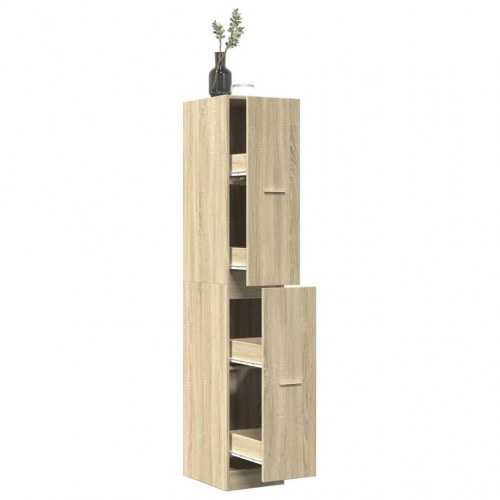 Apotekerskab 30×41×174,5 cm i konstrueret træ - sonoma-eg