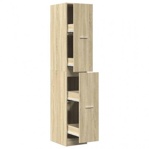 Apotekerskab 30×41×174,5 cm i konstrueret træ - sonoma-eg