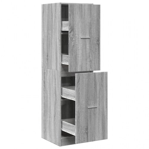 Apotekerskab 40×41×144,5 cm - grå sonoma-eg, konstrueret træ