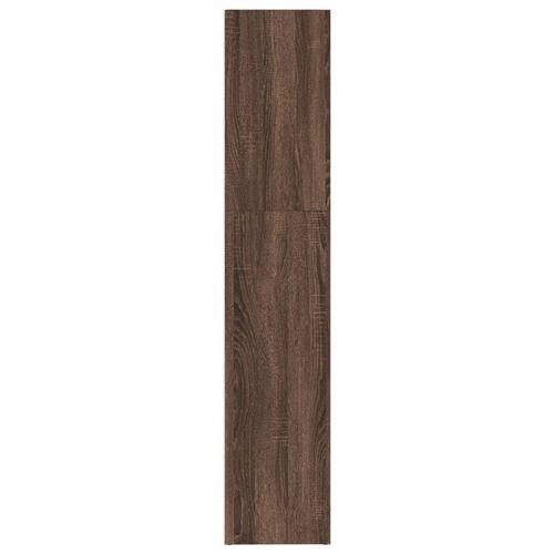 Bogreol 80x30x152 cm konstrueret træ brun egetræsfarve