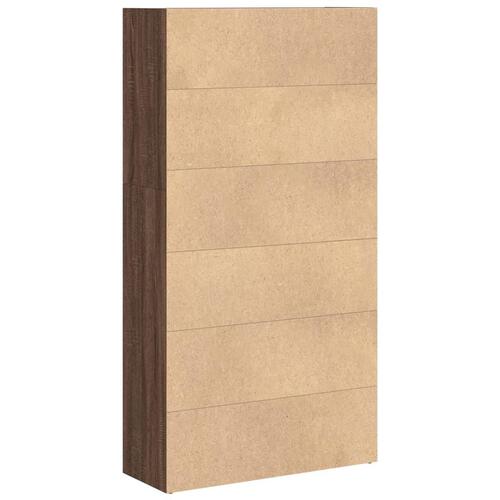 Bogreol 80x30x152 cm konstrueret træ brun egetræsfarve