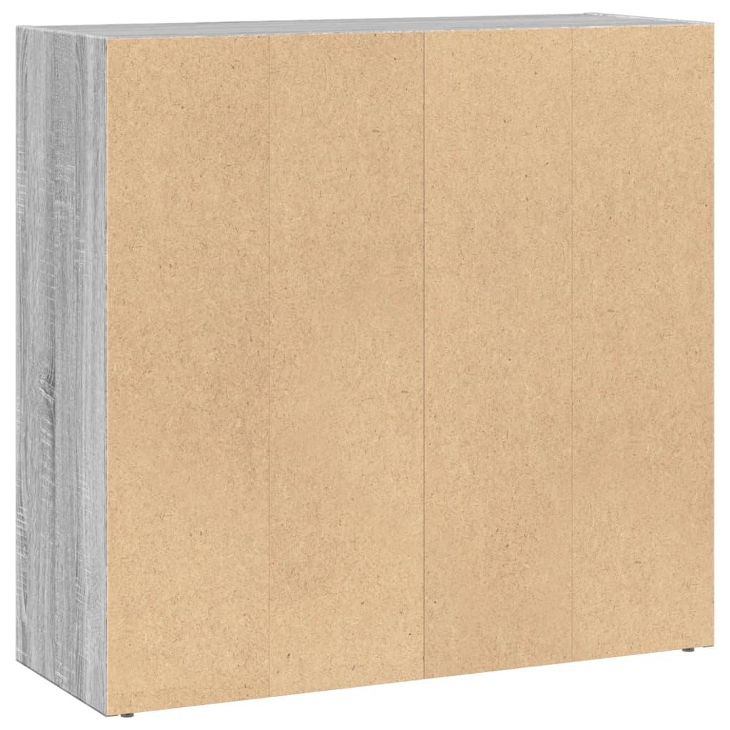 Bogreol 80x30x77 cm konstrueret træ grå sonoma-eg