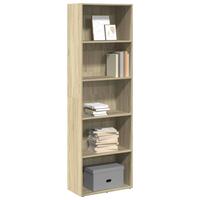 Bogreol 60x30x189 cm konstrueret træ sonoma-eg