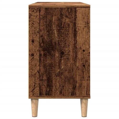 Badeværelsesskab 80x33x60 cm konstrueret træ gammelt træ-look