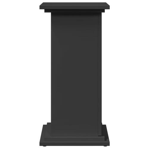 Piedestal med opbevaring 31x30x60 cm konstrueret træ sort