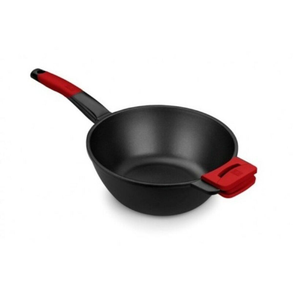 Wok Pande BRA A412028 Rød/Sort Rustfrit stål (1 enheder) (Ø 28 cm)