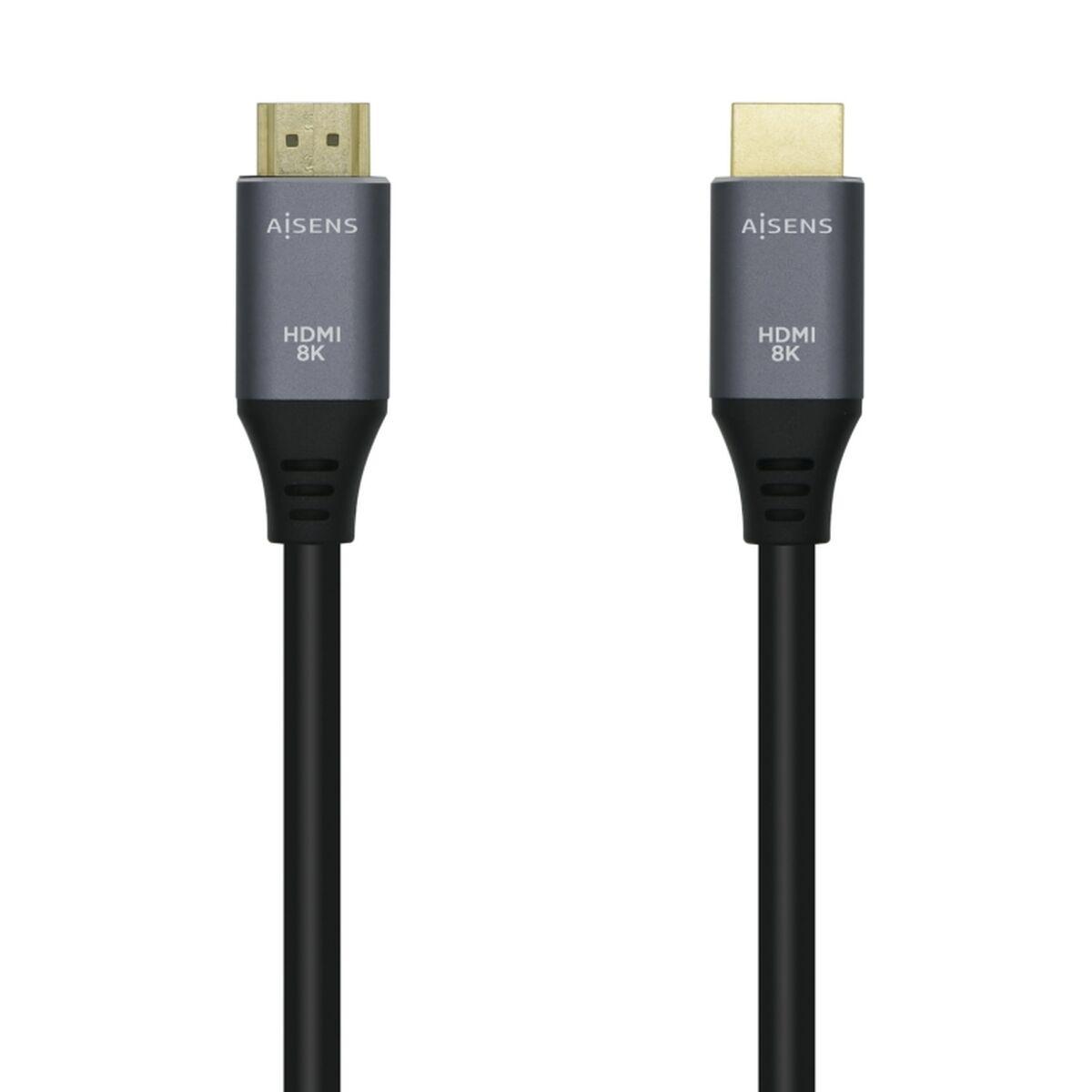 HDMI-kabel Aisens Sort Sort/Grå 3 m