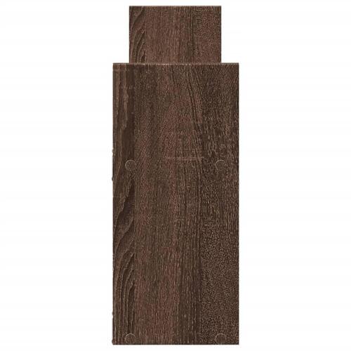Vægskab 100x18x40 cm konstrueret træ brun egetræsfarve