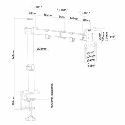 Skærmholder Neomounts FPMA-D550BLACK