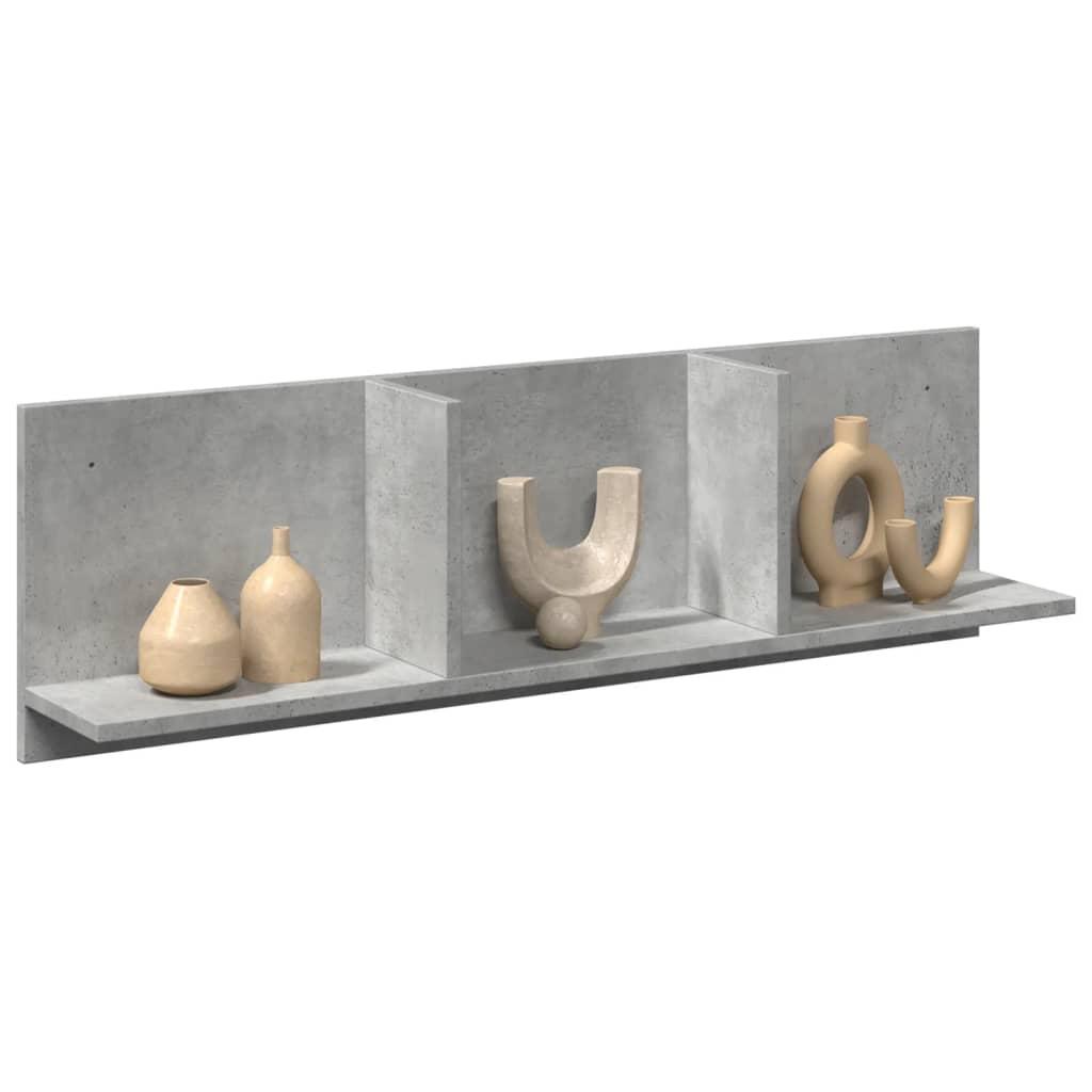 Vægskab 100x16,5x30 cm konstrueret træ betongrå