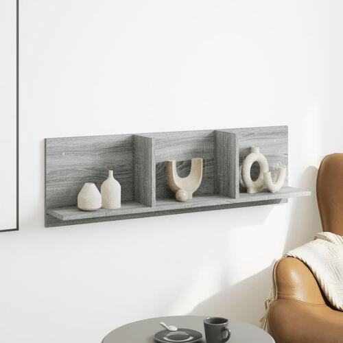Vægskab 100x16,5x30 cm konstrueret træ grå sonoma-eg