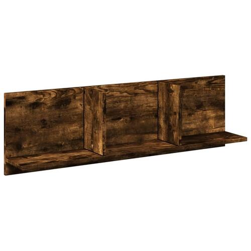 Vægskab 100x16,5x30 cm konstrueret træ røget egetræsfarve
