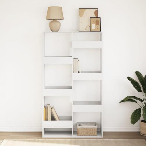 Bogskab 100x33x175 cm konstrueret træ hvid