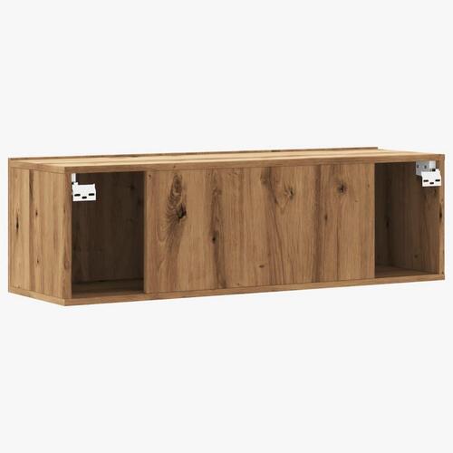 Væghængt tv-bord 100x30x30 cm konstrueret træ kunsteg