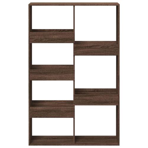 Bogreol 100x33x155,5 cm konstrueret træ brun egetræsfarve
