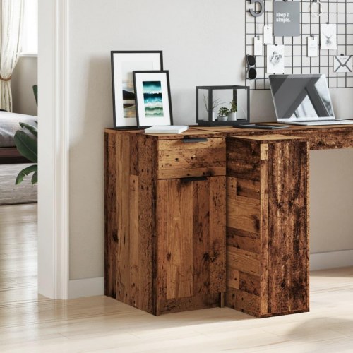 Skab til skrivebord 33×50×75 cm - konstrueret træ, antikt træ