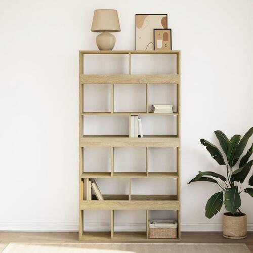Bogreol 100x33x187,5 cm konstrueret træ sonoma-eg