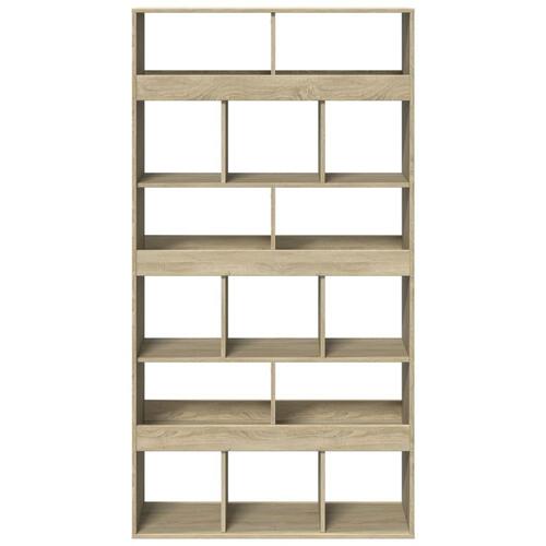 Bogreol 100x33x187,5 cm konstrueret træ sonoma-eg