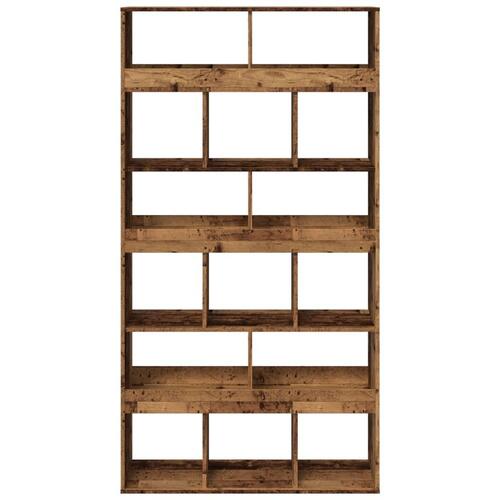 Bogreol 100x33x187,5 cm konstrueret træ gammelt trælook