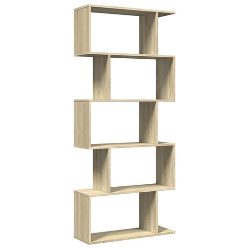 Bogreol/rumdeler 70x24x161 cm 5 niveauer konstrueret træ